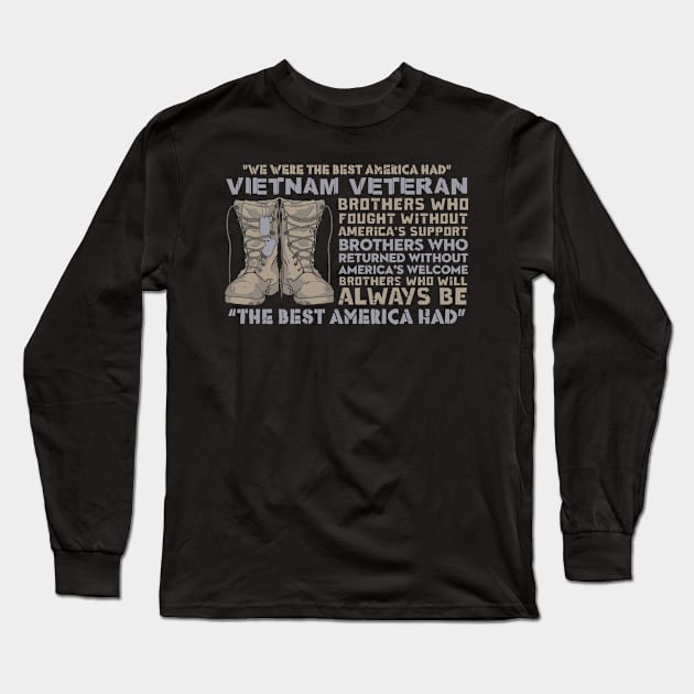 Vietnam Veteran Long Sleeve T-Shirt by Barang Alus